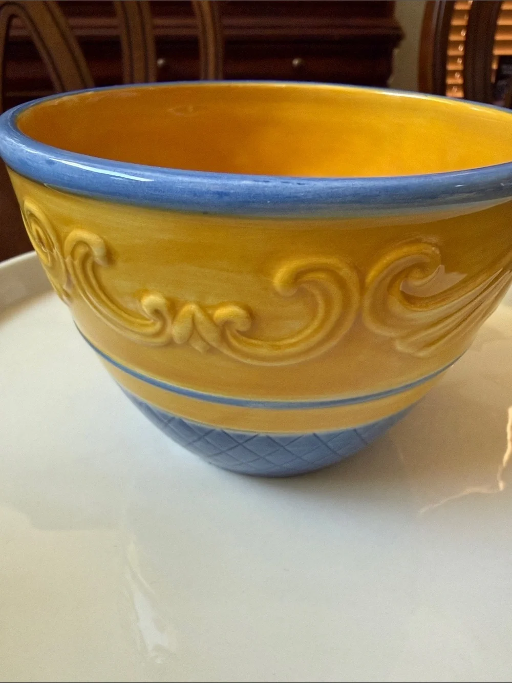 Ricamo Accessories by Fitz & Floyd footed cake plate or chip & dip rooster motif